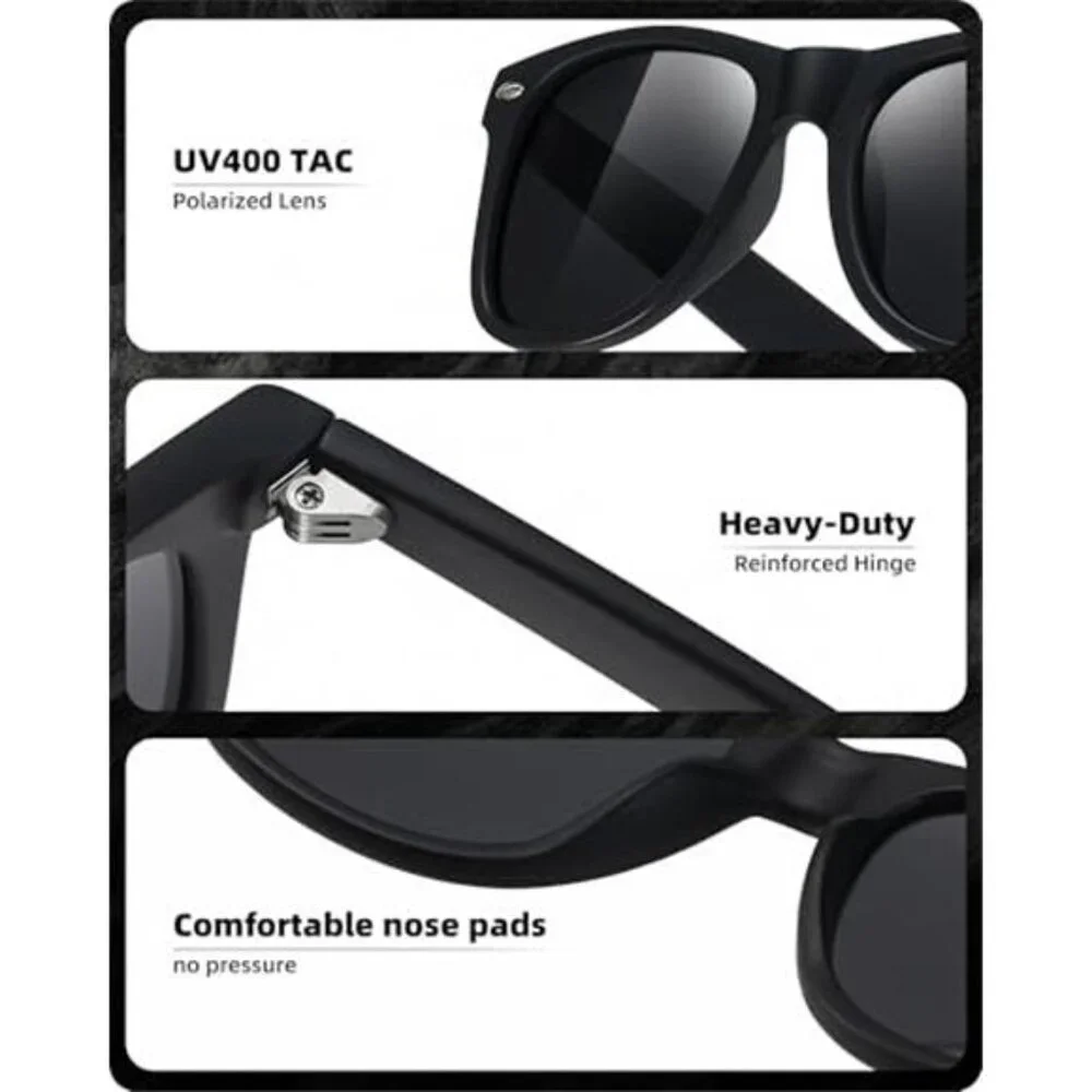 3 Packs Unisex Sunglasses Set Polarized UV400 Protection
